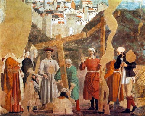 Piero:  A kereszt megtalálása 1452-60 Arezzo